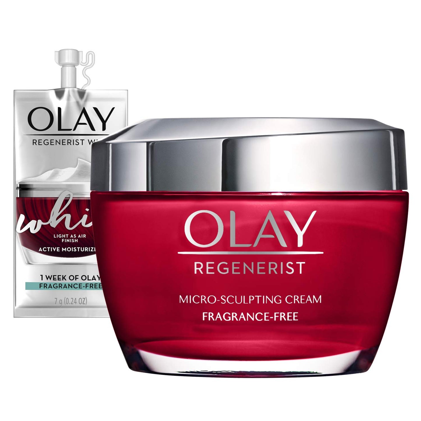 Olay Face Moisturizer, Regenerist Micro-Sculpting Facial Cream for Women - Anti-Aging, Anti-Wrinkle, Firming Skin Care - Triple Collagen Cream, Peptide Moisturizer, Hyaluronic Acid, Niacinamide, 1.7oz