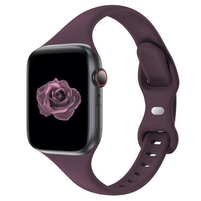 Thin Slim Band Compatible with Apple Watch 38mm 40mm 41mm 42mm 44mm 45mm 46mm 49mm, Replacement Silicone Sport Strap for iWatch Series 11/10/9/8/7/6/5/4/3/2/1 Ultra SE Women Men, Light Blush