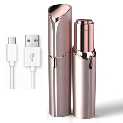 Facial Hair Remover for Women - as Seen on TV Painless Face Shaver - Electric Hair Removal Device for Face Lips Peach Fuzz with Light (White)