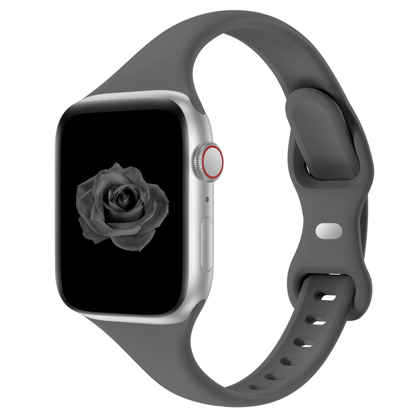 Thin Slim Band Compatible with Apple Watch 38mm 40mm 41mm 42mm 44mm 45mm 46mm 49mm, Replacement Silicone Sport Strap for iWatch Series 11/10/9/8/7/6/5/4/3/2/1 Ultra SE Women Men, Light Blush