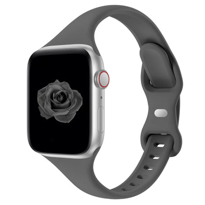 Thin Slim Band Compatible with Apple Watch 38mm 40mm 41mm 42mm 44mm 45mm 46mm 49mm, Replacement Silicone Sport Strap for iWatch Series 11/10/9/8/7/6/5/4/3/2/1 Ultra SE Women Men, Light Blush