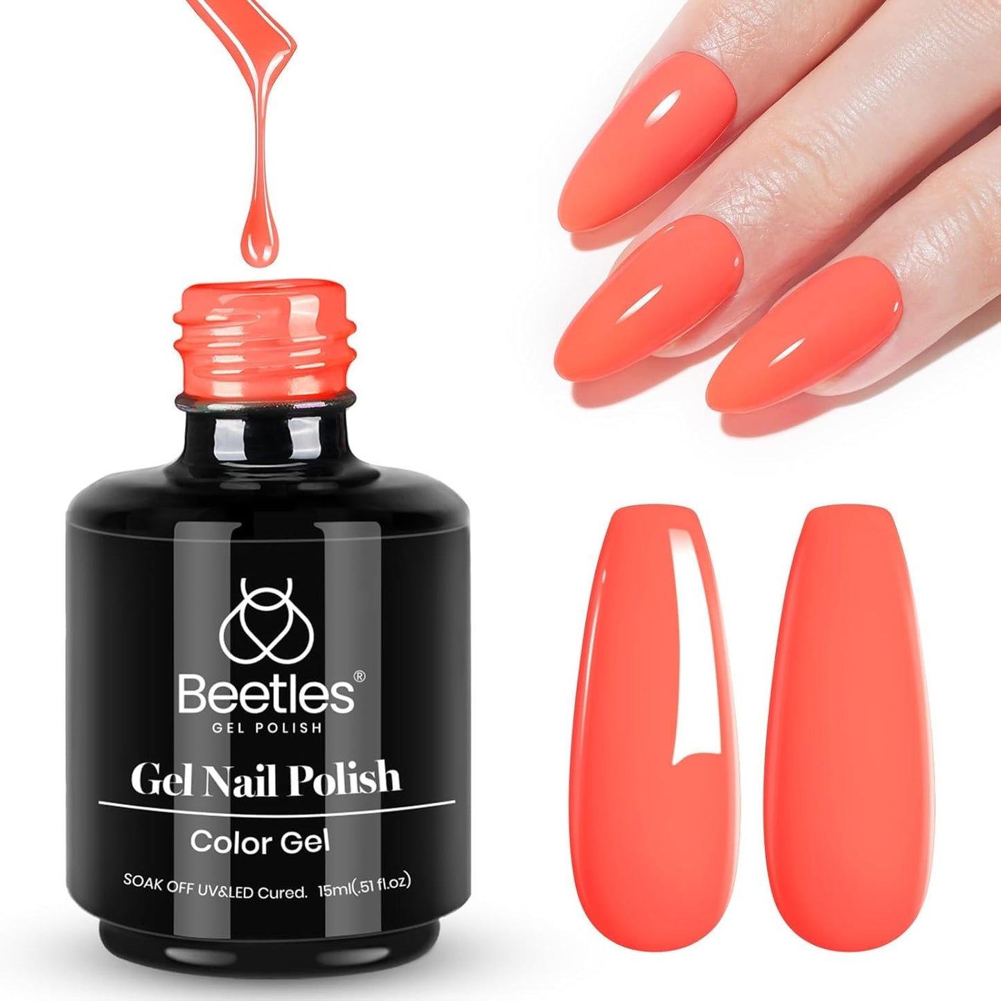 Beetles Purple Gel Nail Polish, 1 Pcs 15ml Purple Gel Polish