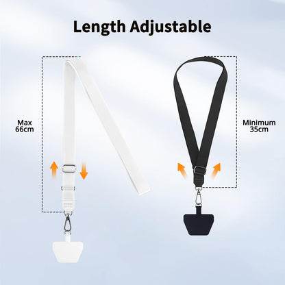 CACOE Phone Lanyard, Black+Dark Blue, 2 Pcs