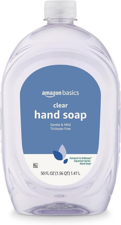 Amazon Basics Liquid Hand Soap Refill, Milk and Honey Scent, Triclosan-Free, pH Balanced, Dermatologist Tested, 50 Fluid Ounces, 2-Pack (Previously Solimo)