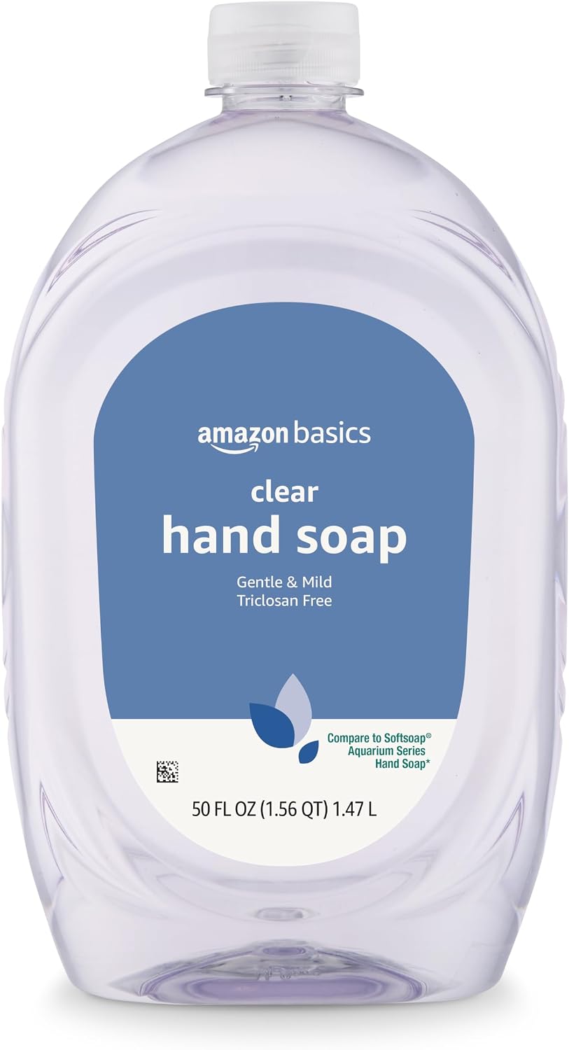 Amazon Basics Liquid Hand Soap Refill, Milk and Honey Scent, Triclosan-Free, pH Balanced, Dermatologist Tested, 50 Fluid Ounces, 2-Pack (Previously Solimo)