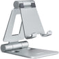 Nulaxy Full Aluminum Dual Folding Cell Phone Stand for Desk, Silver