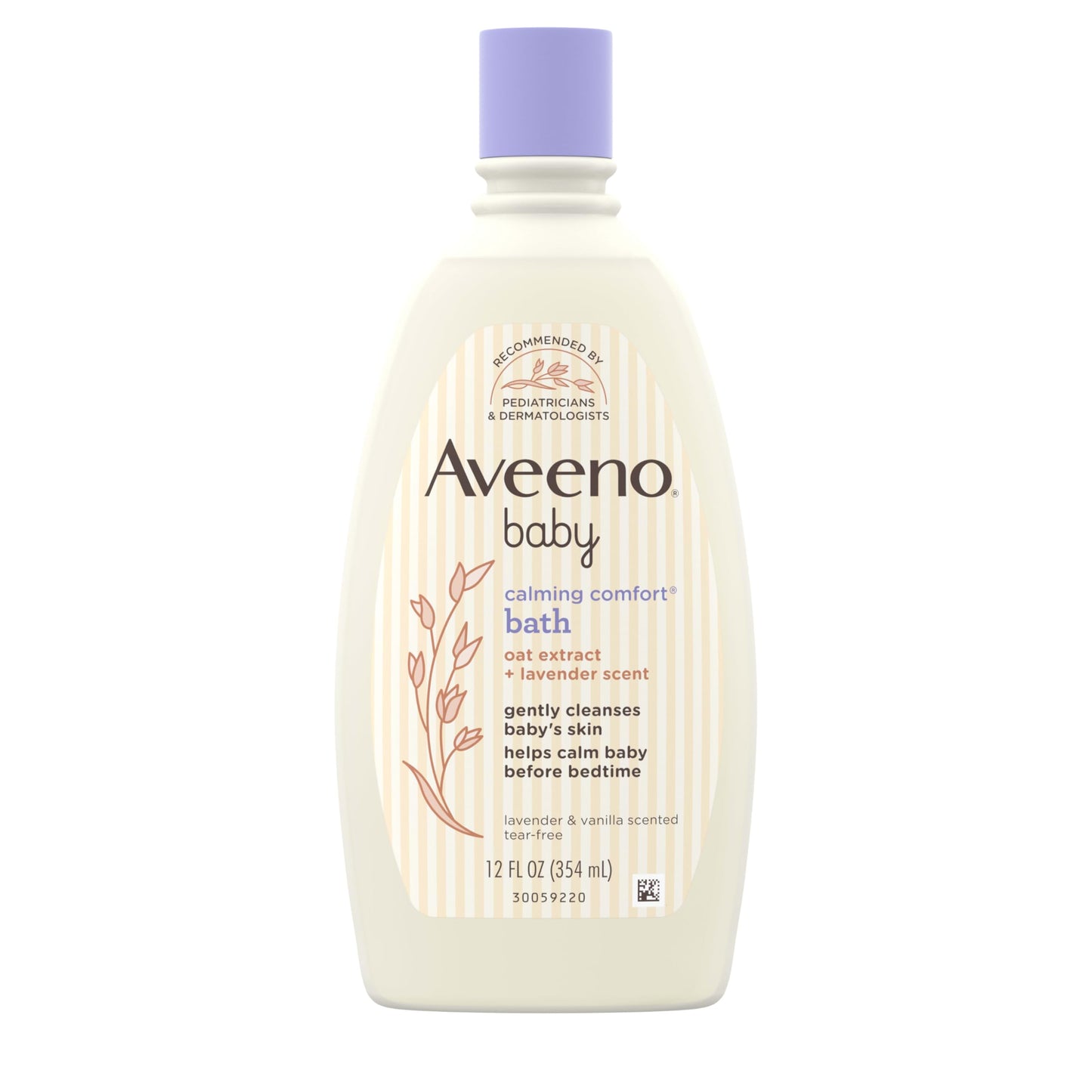 Aveeno Baby Calming Comfort Bath, Body & Hair Wash, Tear Free, 18 fl. oz