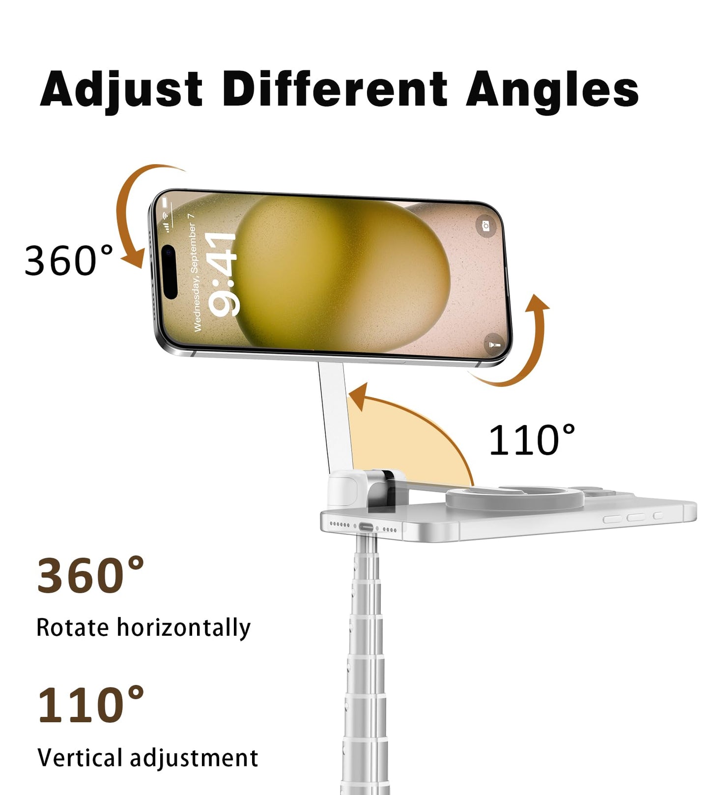 TONEOF 68" Magnetic Aluminum Phone Tripod Selfie Stick for iPhone & Android