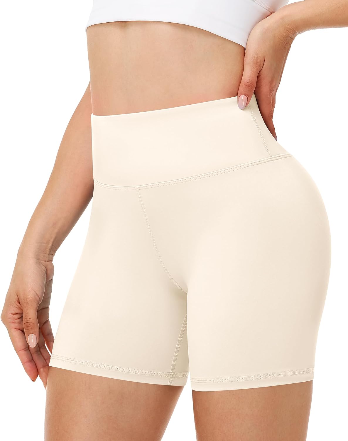 Runhit Women's Workout Biker Shorts - 3"/5"/8" High Waisted Tummy Control Spandex Booty Shorts for Volleyball Gym Yoga Dance