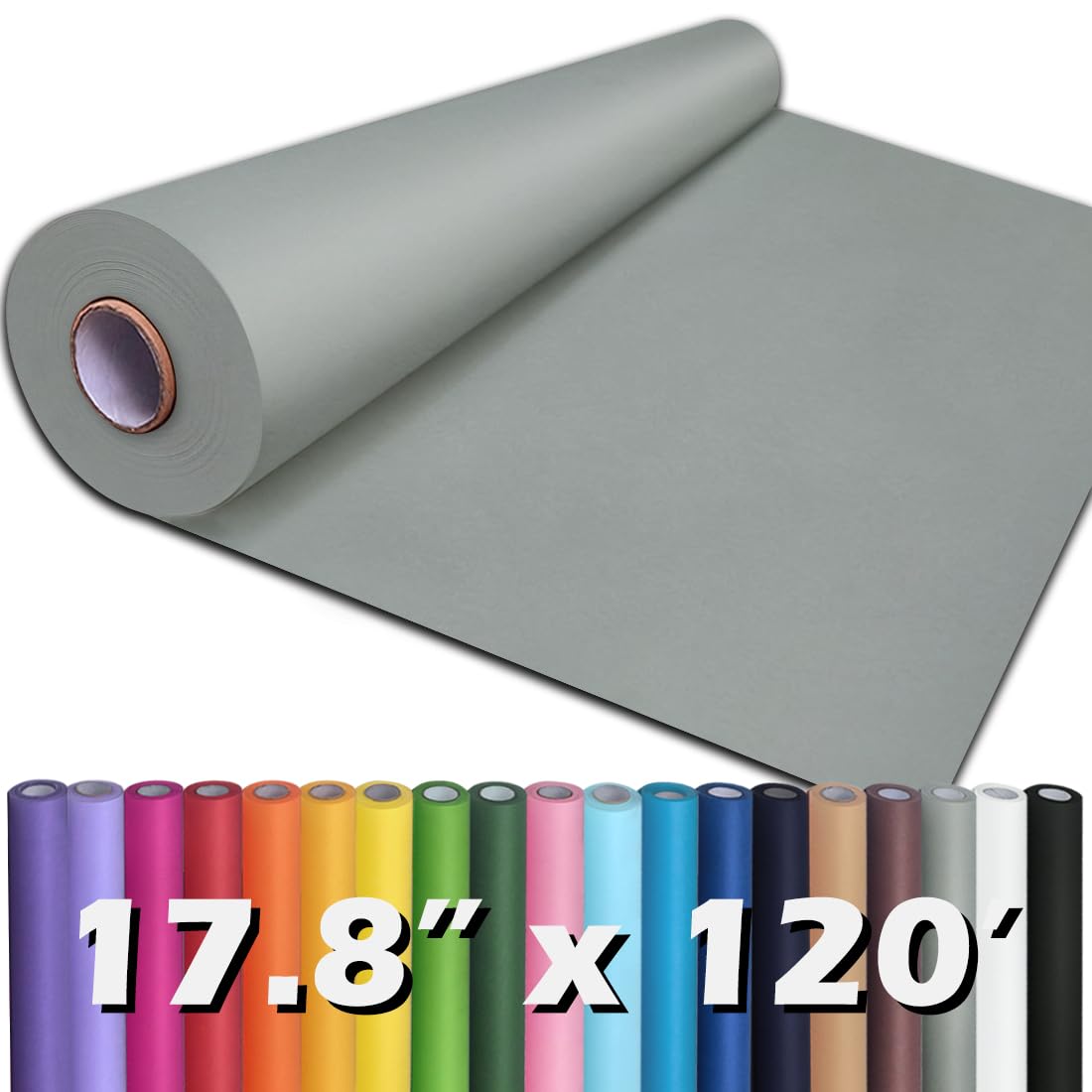 PerkHomy Brown Kraft Paper Roll 36" x 1,440" (120') for Craft Bulletin Board Paper Art Table Covering Crafting Gift Wrapping Bouquet Packing Parcel 70GSM 50LB (Brown, 36" x 120')