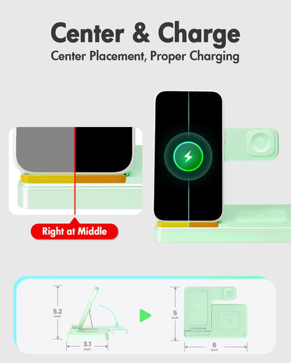 GETPALS Wireless Charger iPhone Charging Station for Apple Multiple Devices