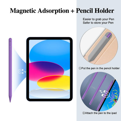 Stylus Pen for iPad11&10thGen,14Mins Faster Charge, with Pencil Holder,Palm Rejection, Tilt Sensitivity, for iPad Air11&13-inch(M3/M2), iPad Pro 11&13-inch (M4),iPad 6-11th,iPad Pro 11/12.9 inch