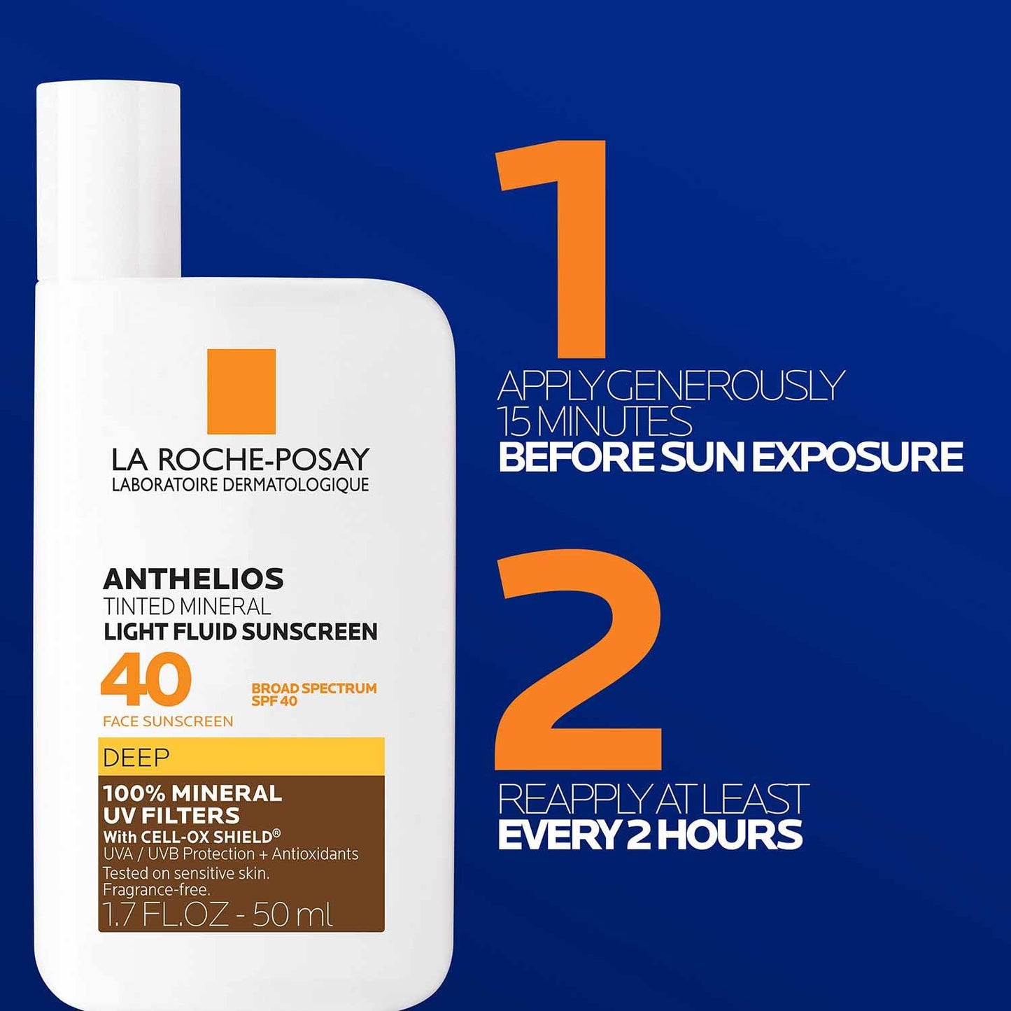 La Roche-Posay Anthelios Mineral Light Fluid Sunscreen for Face in 5 shades