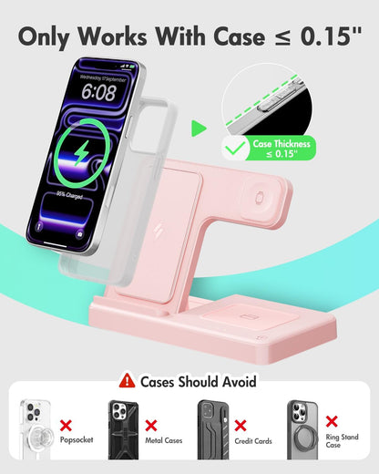 GETPALS Wireless Charger iPhone Charging Station for Apple Multiple Devices