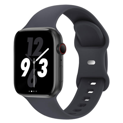 Sport Band Compatible with Apple Watch 38mm 40mm 41mm 42mm 44mm 45mm 46mm 49mm, Replacement Soft Silicone Strap Wristbands for iWatch Series 11/10/9/8/7/6/5/4/3/2/1 Ultra SE Women Men, Space Gray
