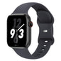Sport Band Compatible with Apple Watch 38mm 40mm 41mm 42mm 44mm 45mm 46mm 49mm, Replacement Soft Silicone Strap Wristbands for iWatch Series 11/10/9/8/7/6/5/4/3/2/1 Ultra SE Women Men, Space Gray