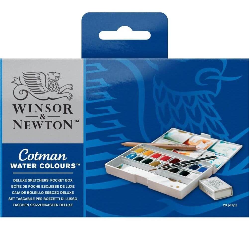 Winsor & Newton Cotman Watercolor Paint Set, Sketchers' Pocket Set