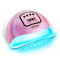 JODSONE U V LED Nail Lamp with Base Coat Top Coat Set, Nail Dryer for Gel Polish for Nails with Automatic Sensor & 4 Timers