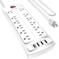 Yintar 6Ft Surge Protector Power Strip with 8 Outlets and 4 USB Ports
