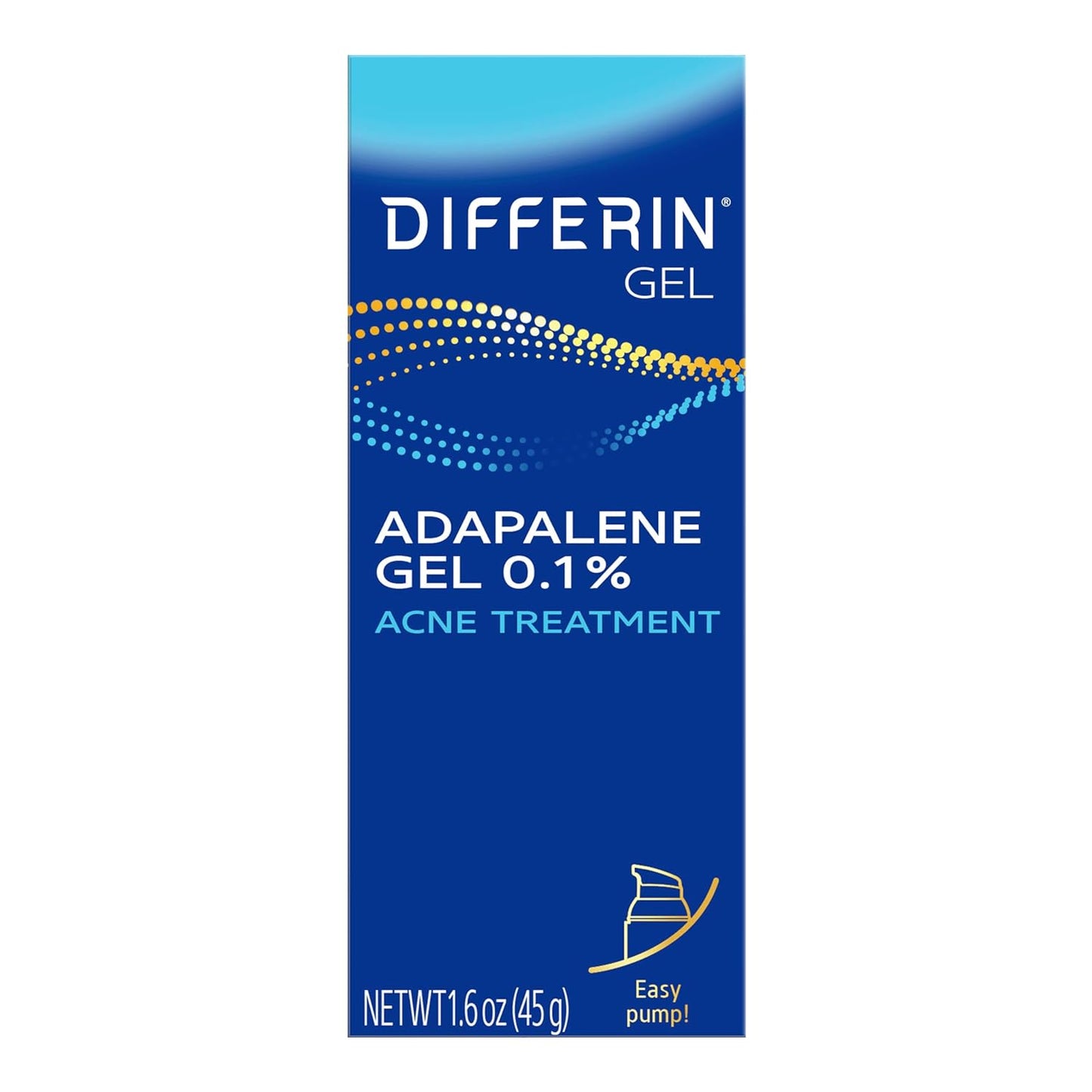 Differin Acne Retinoid Treatment Gel, 0.1% Adapalene, 45g Pump