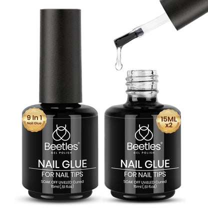 Beetles Soft Gel Nail Tips Short Almond 288pcs in 12 Sizes Etch-X