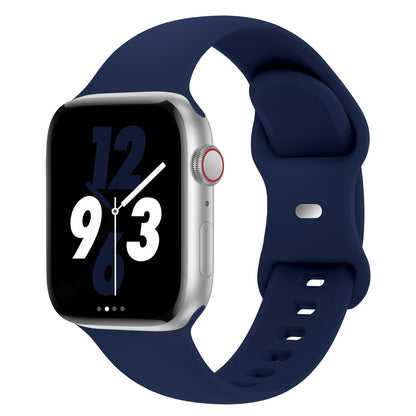 Sport Band Compatible with Apple Watch 38mm 40mm 41mm 42mm 44mm 45mm 46mm 49mm, Replacement Soft Silicone Strap Wristbands for iWatch Series 11/10/9/8/7/6/5/4/3/2/1 Ultra SE Women Men, Space Gray