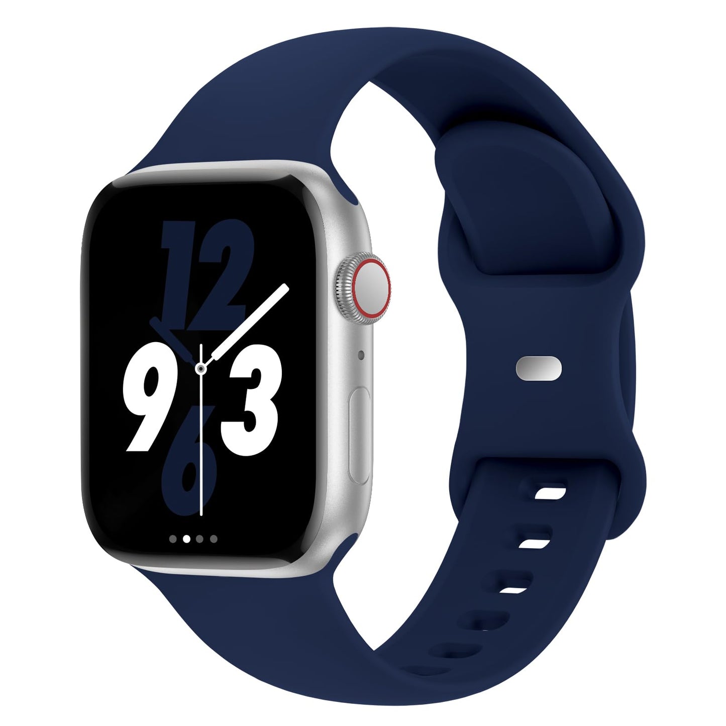 Sport Band Compatible with Apple Watch 38mm 40mm 41mm 42mm 44mm 45mm 46mm 49mm, Replacement Soft Silicone Strap Wristbands for iWatch Series 11/10/9/8/7/6/5/4/3/2/1 Ultra SE Women Men, Space Gray