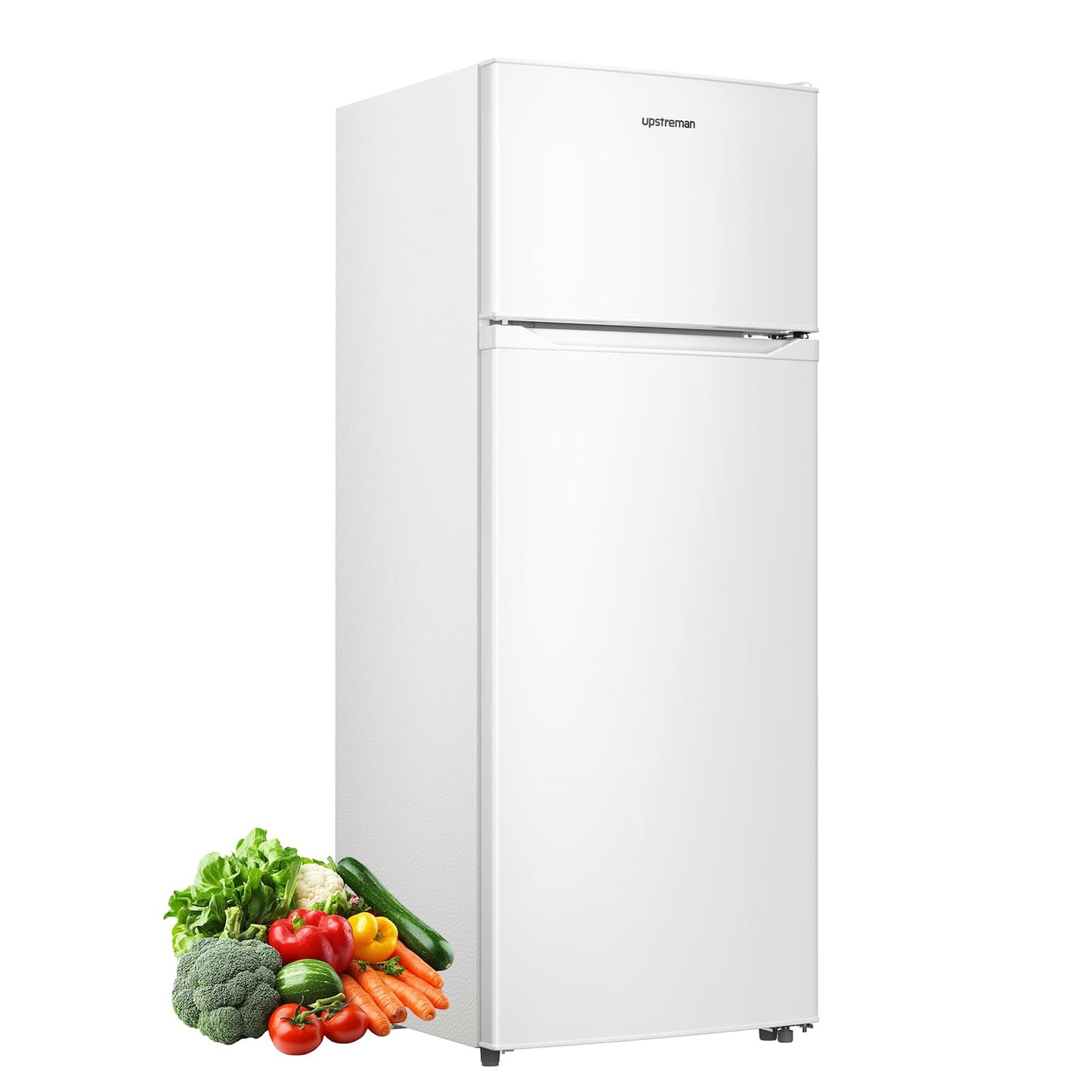 Upstreman 7.7 Cu.Ft. Refrigerator with Freezer Double Door Refrigerator