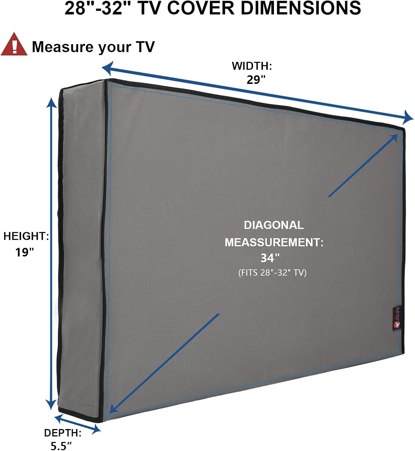 iBirdie Outdoor TV Cover 55 to 58 inch Weatherproof and Waterproof