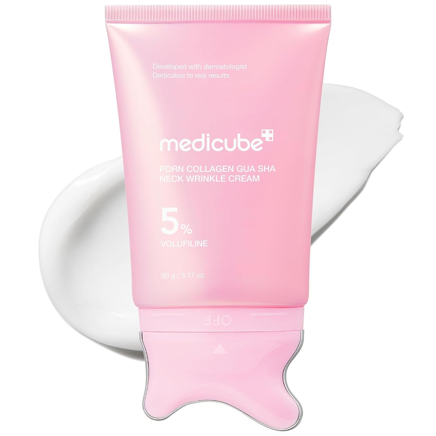 medicube PDRN Collagen Gua Sha Neck Wrinkle Cream - Firming, Contour Care