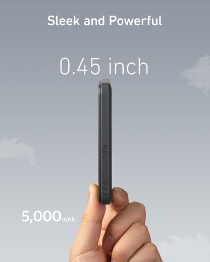 Anker 621 MagGo Power Bank, 5,000mAh Magnetic Portable Charger