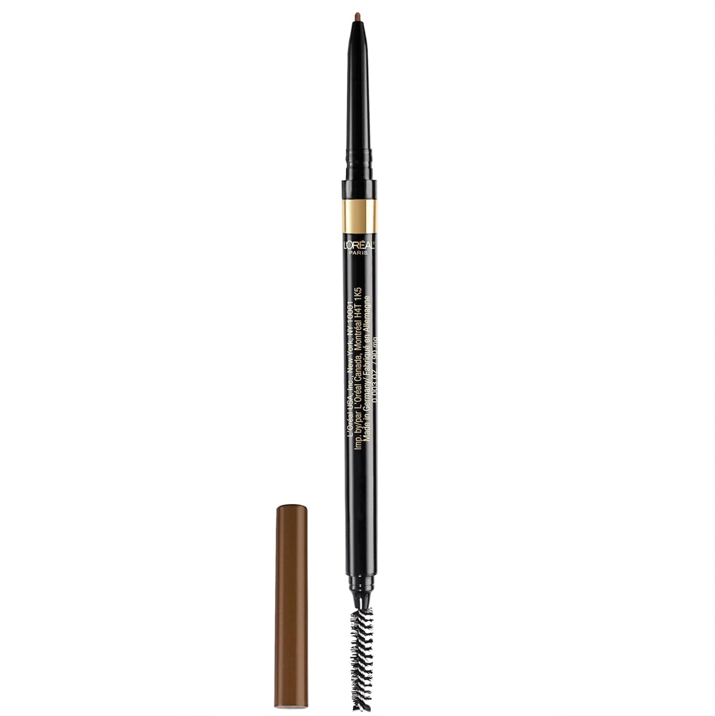 L'Oreal Paris Makeup Brow Stylist Definer Waterproof Eyebrow Pencil, Ultra-Fine Mechanical Pencil, Draws Tiny Brow Hairs and Fills in Sparse Areas and Gaps, Brunette, 0.003 Ounce (Pack of 2)