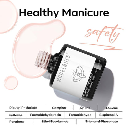 modelones Gel Top Base Coat Set 15ml 2026 Upgrade No Wipe Super Shine