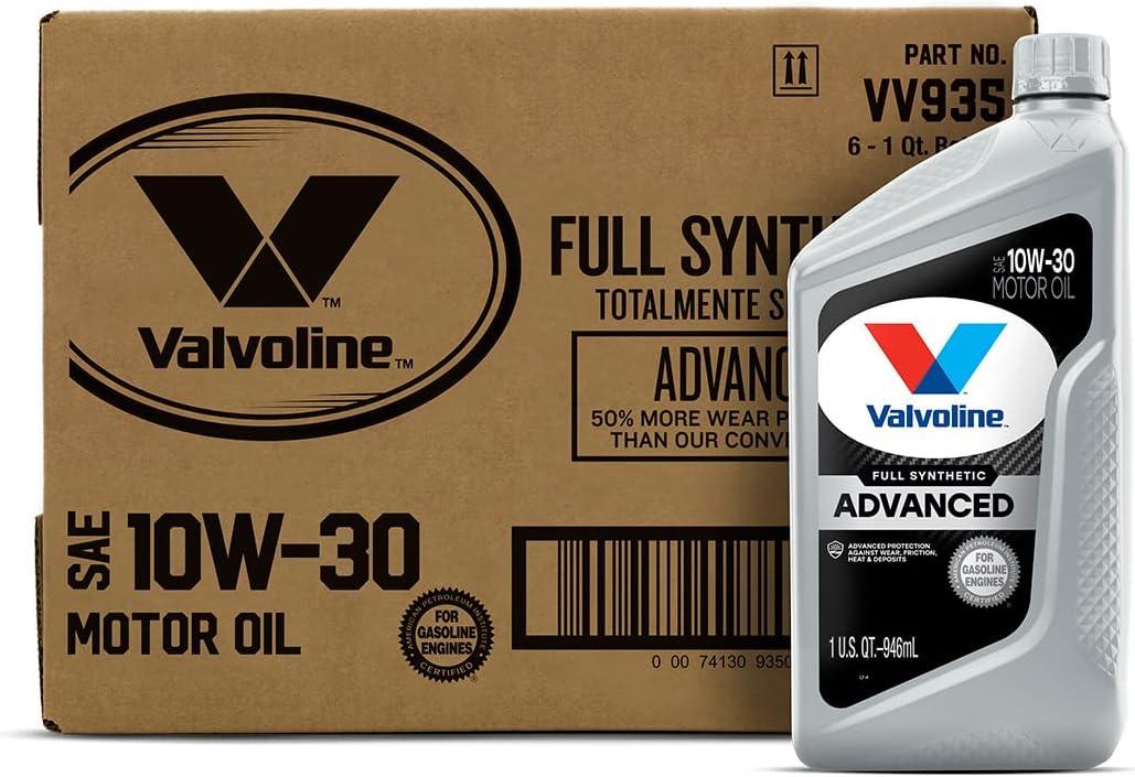 Valvoline Advanced Full Synthetic SAE 0W-20 Motor Oil 5 QT