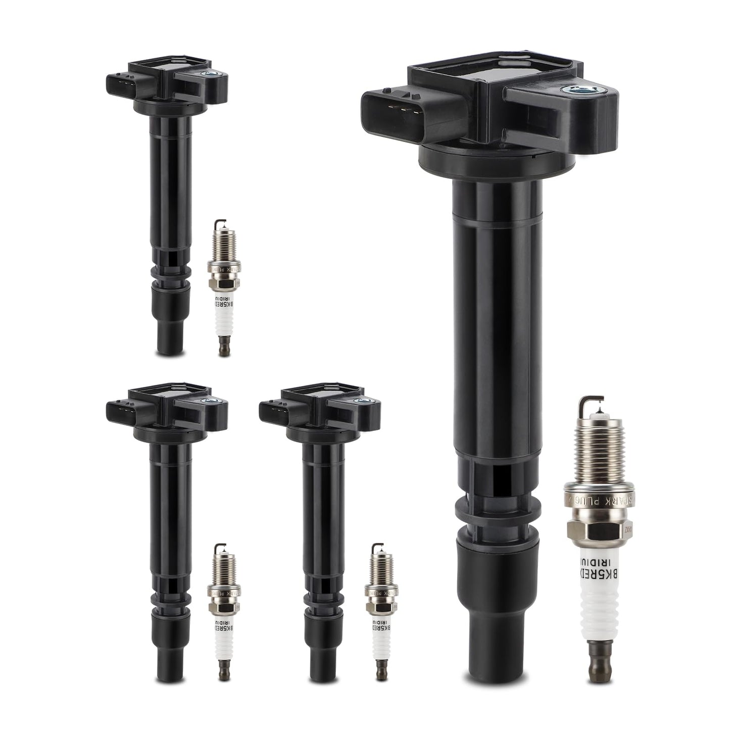 UF667 Ignition Coil & ILZFR6D11 Double Iridium Spark Plug for BMW 2.5-6.0L