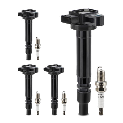 UF667 Ignition Coil & ILZFR6D11 Double Iridium Spark Plug for BMW 2.5-6.0L