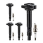 UF667 Ignition Coil & ILZFR6D11 Double Iridium Spark Plug for BMW 2.5-6.0L