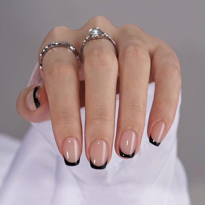 BTArtbox Press On Nails, Vanilla Cream, Short Square, Ombre Peach, 32Ct