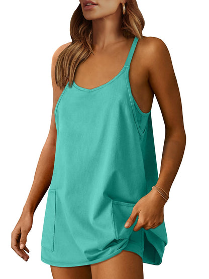 ANRABESS Women Athletic Dress Summer Tennis Workout Built in Shorts