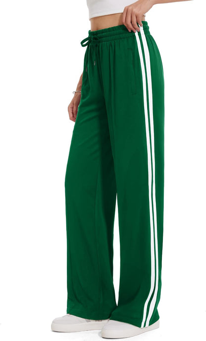 Tapata Women's 26/28/30/32/34/36 Inseam Track Pants Loose Straight Leg Jogging Sweatpants Warm-Up Sports Athletic Running