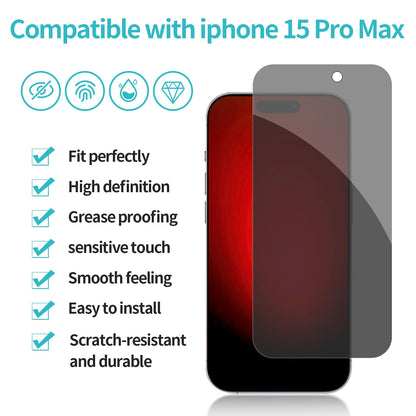 PEHAEL for iPhone 16 Pro Max Privacy Screen Protector+Camera Lens Protector