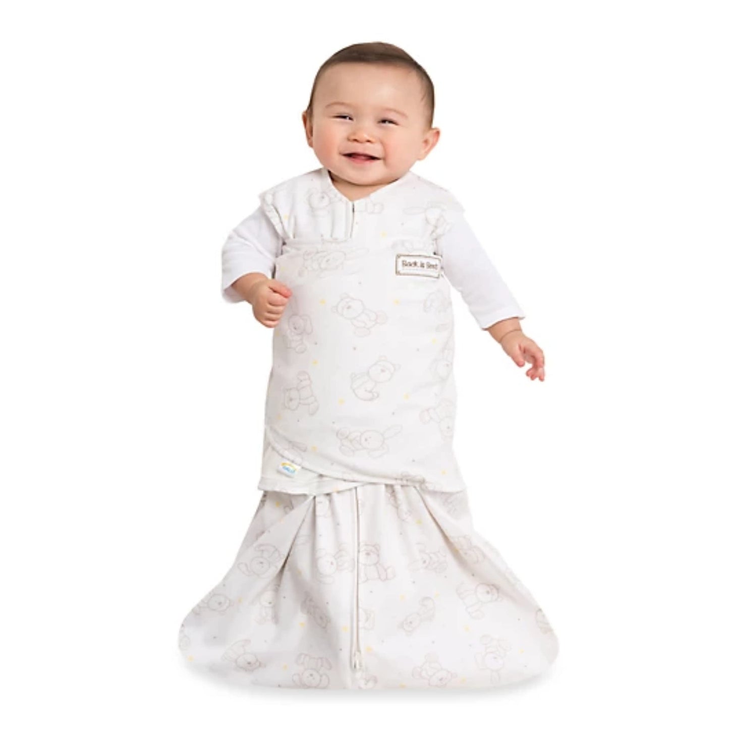 HALO 100% Cotton Sleepsack Swaddle, 3-Way Adjustable Wearable Blanket, TOG 1.5, Baby Blue, Newborn, 0-3 Months