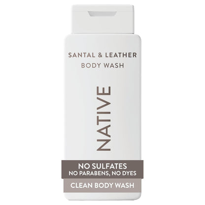 Native Clean Body Wash, Gentle & pH-balanced for Sensitive Skin, 24-Hr Freshness for Women & Men, Vegan & Cruelty-Free, Free of Sulfates, Parabens & Phthalates, Cashmere & Rain, 18 fl oz