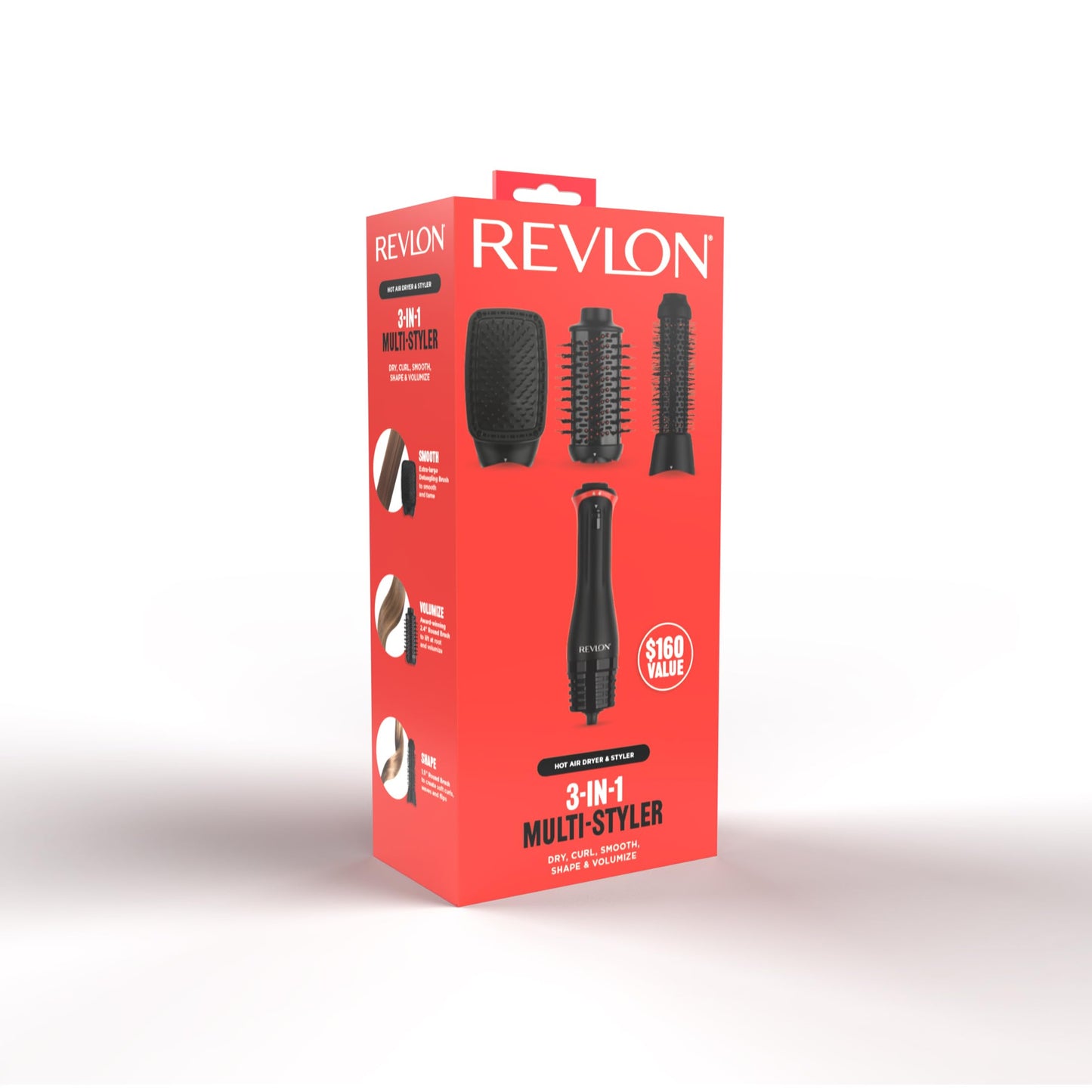 REVLON One-Step Volumizer Hair Dryer and Styler, 2.8 in Barrel, Black