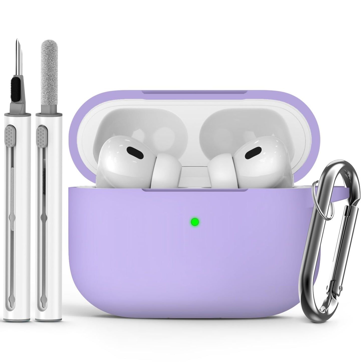Ljusmicker for AirPods 4 Case 2024 with Cleaner Kit,Milk Tea