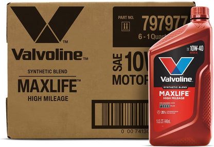 Valvoline MaxLife High Mileage 5W-30 Synthetic Blend Motor Oil 5 Quart