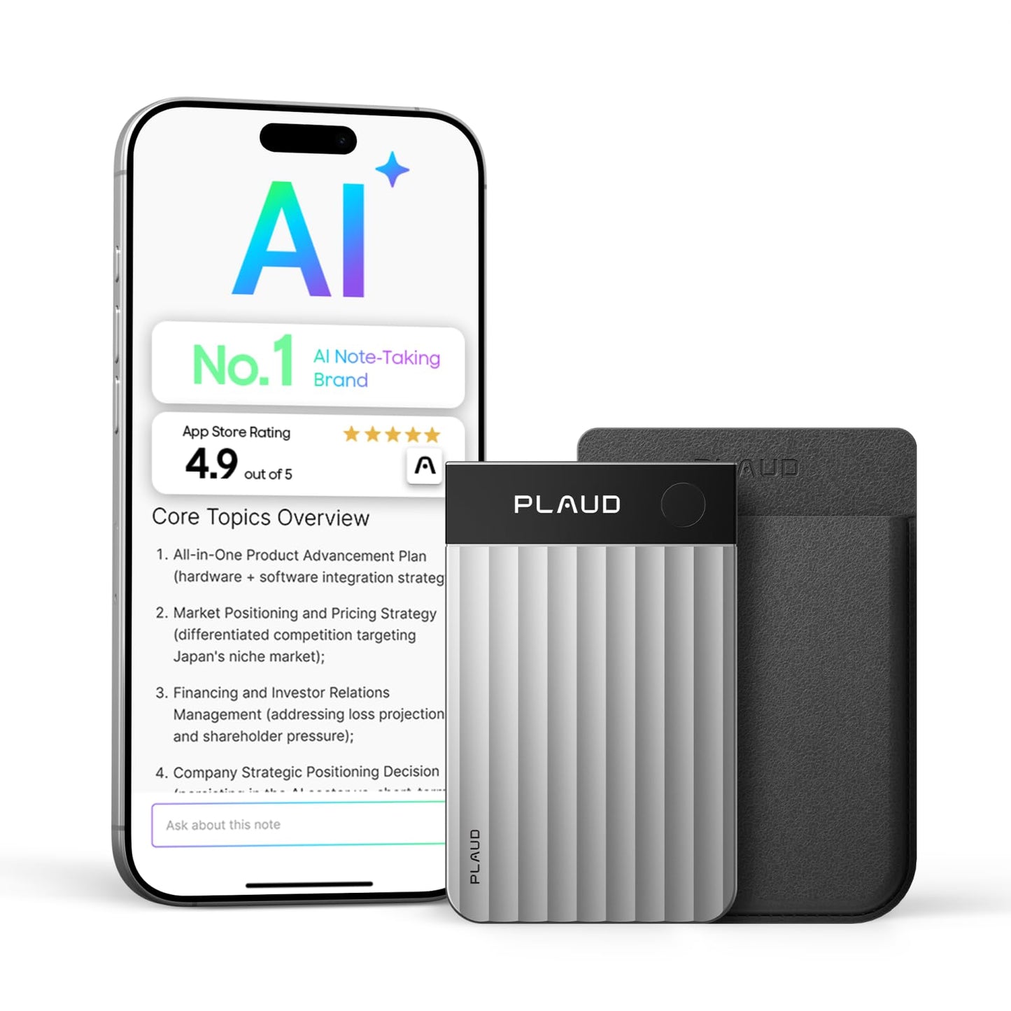 Plaud Note Pro AI Voice Recorder Transcribe & Summarize for Meetings Calls