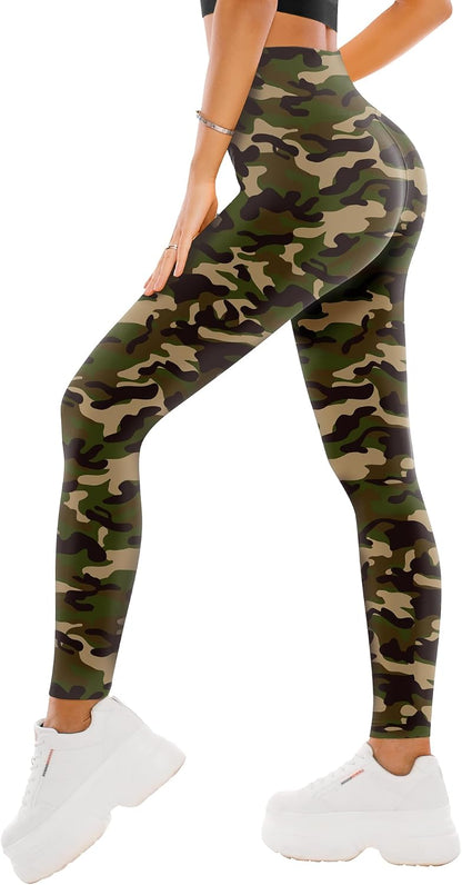 SINOPHANT High Waisted Leggings for Women - Full Length Capri Buttery Soft Yoga Pants for Workout Athletic