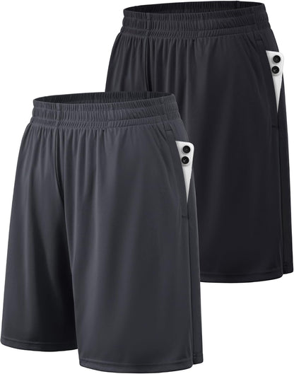 BALENNZ Mens Athletic Shorts with Pockets Quick Dry Workout Shorts Men