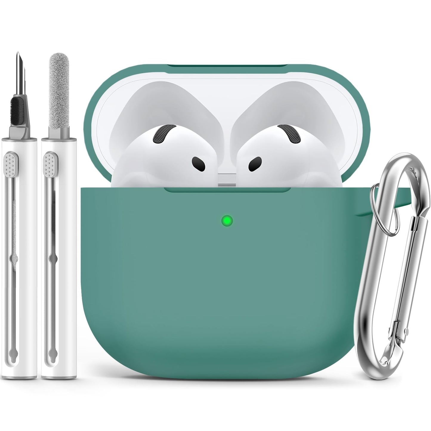 Ljusmicker for AirPods 4 Case 2024 with Cleaner Kit,Milk Tea